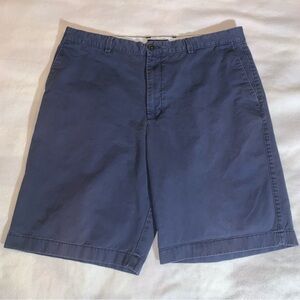 Banana Republic Shorts Mens 38 Emerson Chino Navy Blue 10" Flat Front